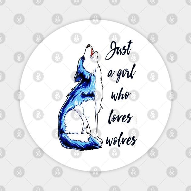 the bad dog just a girl who loves wolves Magnet by fadetsunset